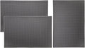 Tebery 3 Pack Rubber Bar Mat 18 x 12, Thick Durable and Stylish Bar Service Spill Mat. Non Slip, Non-Toxic, Grey Service Mat for Coffee, Bars, Restaurants Counter Top