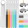 80 Pcs Multisize Shower Head Cleaner Tool, 70 Pcs Shower Head Cleaning Brush Picks for Unclogging Small Hole,10 Pcs Showerhead Clogger Removal with Storage Box for Household Bathroom(Colorful)