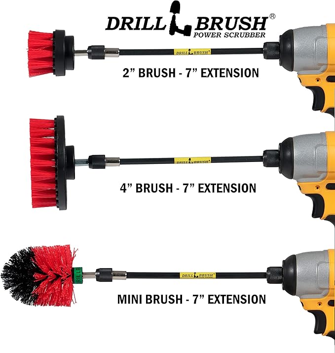 Outdoor Stiff Bristle Brush - Bird Bath Cleaning Brushes - Garden Statues Cleaning Tools - Outdoor Water Fountain Brush - Headstone Restoration Brush Kit - Granite Cleaner - Concrete Stain Remover