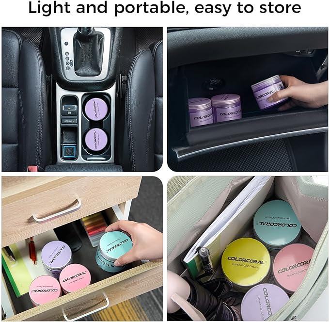 COLORCORAL Handheld Vacuum &Computer Air Duster and Keyboard Cleaning Gel for Office Desktop Laptop Keyboard Car and Home Cleaning