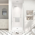 Frameless Pivot Shower Door 34"-36" Wx72 H,1/4"(6mm) Clear Nano Coated (SGCC) Tempered Glass,Reversible Swing Shower Door for Walk-in Shower,Modern Brushed Nickel Finish