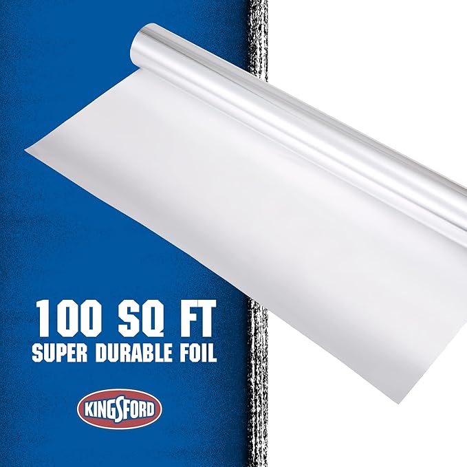 Kingsford Extra Wide Aluminum Foil, 100 Square Feet | Strong and Heavy Duty Aluminum Foil for Grilling, Baking, Roasting, and Food Storage | Kingsford Foil