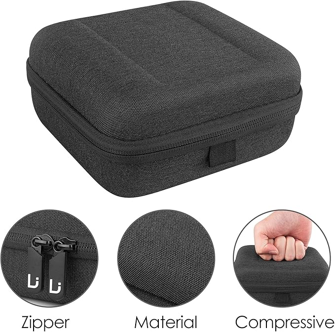 Linkidea Small Hard Case Battery Organizer Storage Box, Batteries Carrying Holder Container - Holds 34 Various Sizes AA AAA 9V C D Batteries (Dark Grey)