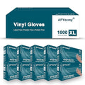 Clear Vinyl Gloves, Powder-Free & Latex-Free, Disposable Clear Gloves, Cleaning Gloves,5 Mil, 1000 Count, X-Large