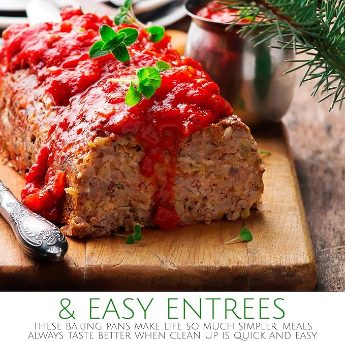 Plasticpro [1 Lb 50 Pack] Disposable Loaf Pans Aluminum Tin Foil Meal Prep Bakeware - Cookware Perfect for Baking Cakes, Bread, Meatloaf, Lasagna 1 Pound 6'' X 3.75'' X 2''