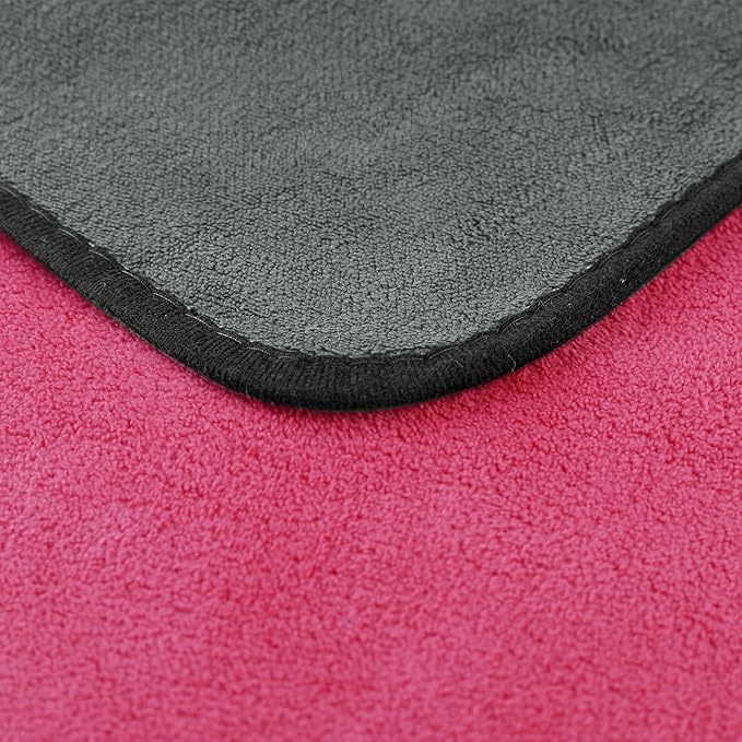 uxcell Car Cleaning Cloths, 8 Pack Soft Premium Microfiber Towels with Hang Loop for Household Cleaning, Reusable Car Cleaning Wipes Lint Free Streak Free Cloths 12" x 16" Pink