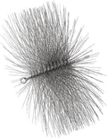 PATIKIL 11" Wire Chimney Cleaning Brush, Steel Round Chimney Sweep Brush with 1/4 NPT Fitting for Cleaning Fireplace Burning Stove Tent Dryer Pipes, Silver