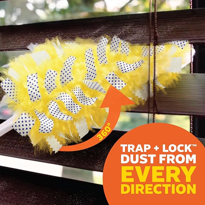Swiffer Dusters Heavy Duty, Multi-Surface Duster Refills for Cleaning, Lavender, 24 Count (4 Packs of 6)