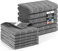 Homaxy Microfiber Kitchen Towels and Dishcloths Set, 12 Pack Soft and Absorbent Dish Hand Towels Bulk, 28 x 16 Inch & 12 x 12 Inch Quick Drying Rags for Washing Dishes, Grey
