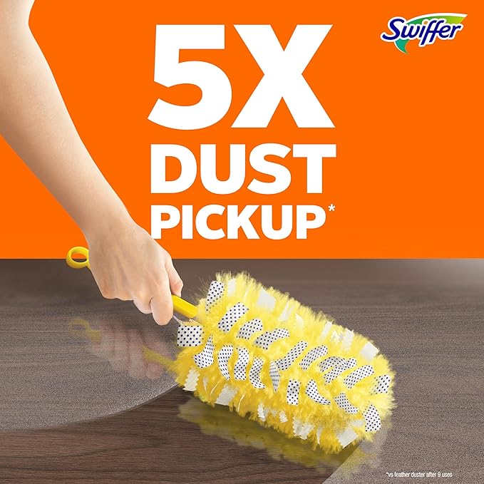 Swiffer Dusters Heavy Duty, Multi-Surface Duster Refills for Cleaning, Lavender, 24 Count (4 Packs of 6)