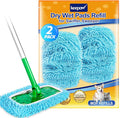 KEEPOW Reusable Dry Sweeping Cloths Microfiber Wet Pads Compatible with Swiffer Sweeper Mop and Sweep & Mop Deluxe, Replacement Mopping Pad Refills for Hardwood Floor Cleaning (2 Pack)