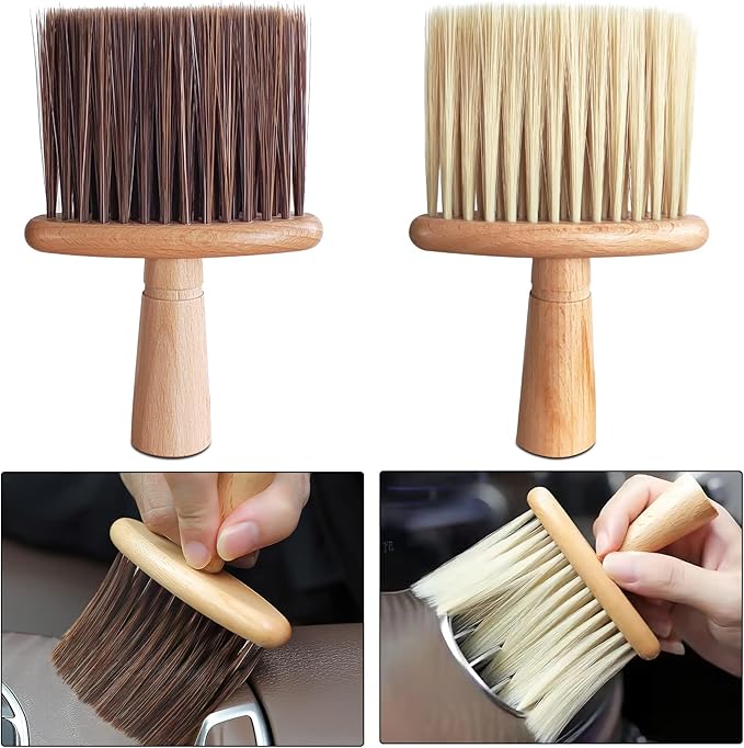 2 Pack Car Air Outlet Cleaning Brush Auto Interior Detailing Dust Brush Soft Bristles Detailing Dust Sweeping Tools for Dashboard Air Conditioner Vents (B Type)