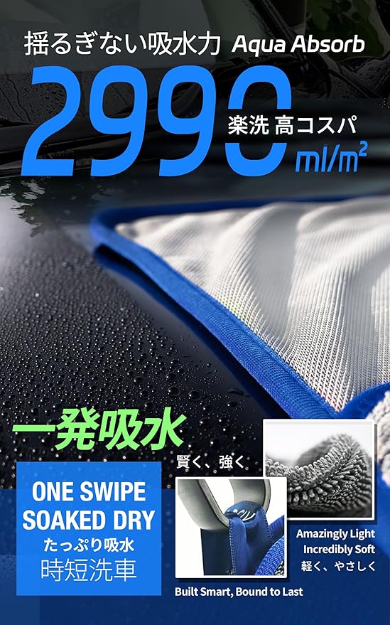 SHSCLY Microfiber Car Drying Towel Super Absorbent Twist Pile Car Towels Rapid Drying Large Cleaning Lint-Free Detailing Cloth Gray 20 x 24 Inches Pack of 2