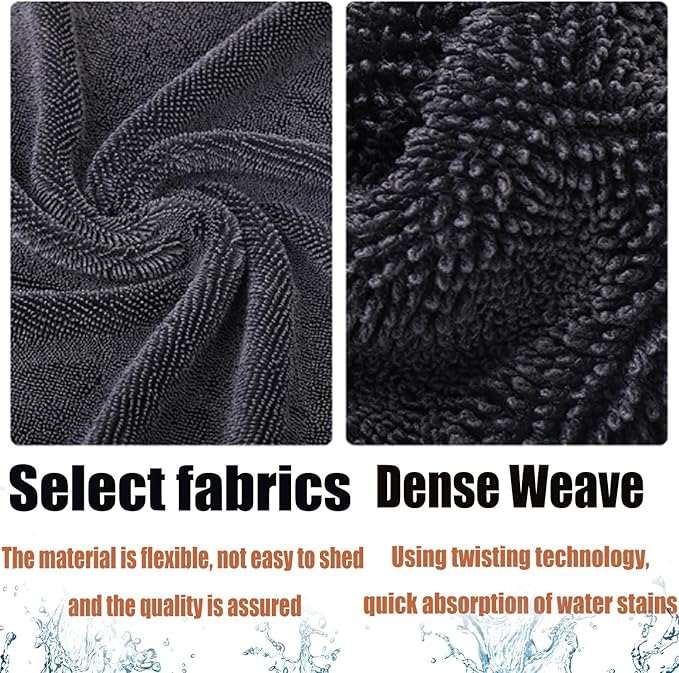 Shiny Microfiber Wipes Bath Shower Cleaning Cloths, 23.62 X 15.75 Inches, Super Absorbent Microfiber Bath Drying Towels, for Bathroom, Car and Home Toilet (2pcs)