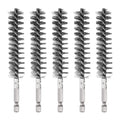 HARFINGTON 5Pcs Bore Brush Stainless Steel 18mm Dia Cleaning Twisted Wire Brush Tube Pipe Cleaner with Handle 1/4 Inch Hex Shank for Tubes, Ports, Bearings