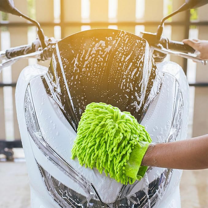 6 Pcs Microfiber Dusting Mitt Gloves for Plants Washable Dusting Gloves for House Cleaning Furniture Car Washing