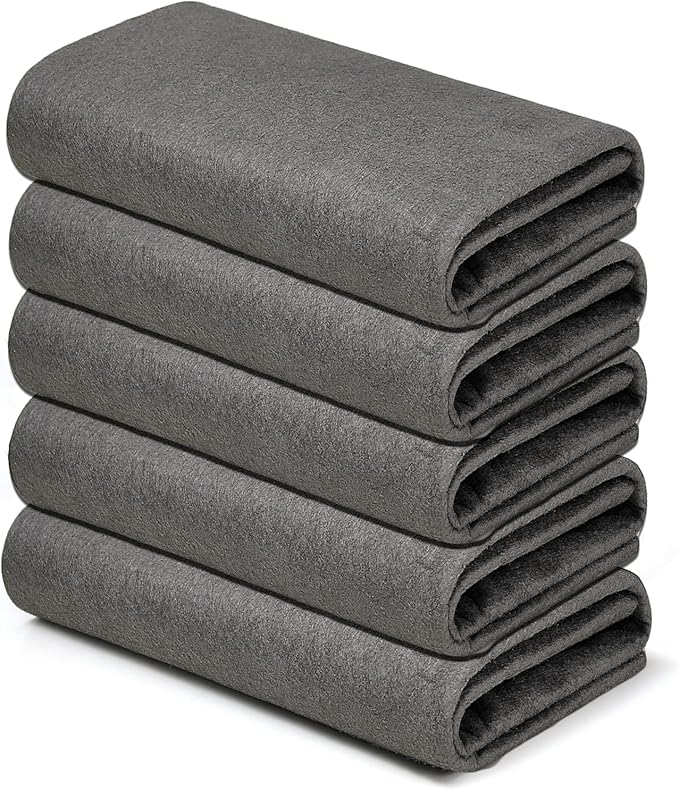 KTT Thickened Magic Cleaning Cloth,Reusable Microfiber Cleaning Cloth.Lint Free Cloth for Home,Window,Mirror Glass and Cars.(12" x 16",5 Pack)