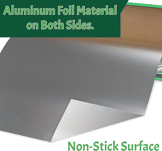 Aluminum Foil Wrap Roll 18 in x 500 ft Heavy Duty Commercial and Home Use for Food, BBQ, Grilling, Cooking, Baking, Roasting, Party (18 in x 500 ft, 1 Pack)