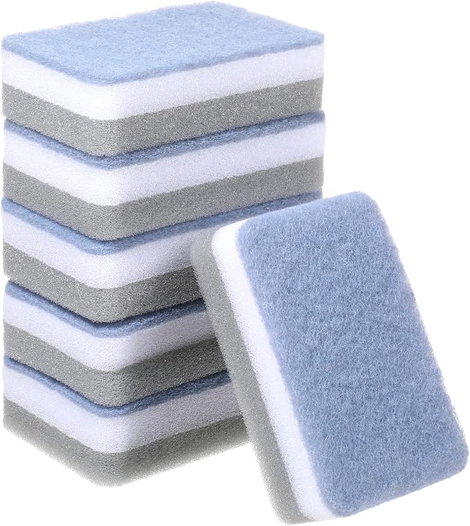 10pcs Dishwashing Sponge Kitchen Dish Sponge Scouring Pad Non-Scratch Double-Sided Cleaning Sponges Heavy Duty Scrub Sponges for Kitchen Cleaning Sponges for Dishes