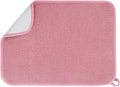 Microfiber Dish Drying Mat, Super Absorbent Kitchen Dish Drying Pad for Easter Day, Reversible Gift Mats for Countertop, 15 * 20 inch Pink