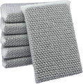 Elite Silver Scrubber Sponge, 6 Pack, Non Scratch, Sponges for Kitchen and Household Use, Made in USA (Regular)