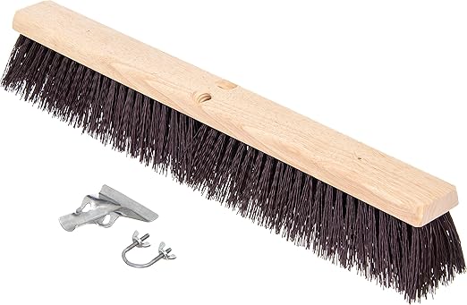 SPARTA Flo-Pac Plastic Floor Sweep, Crimped Sweep with Brace 24" for Cleaning, 24 Inches, Maroon, (Pack of 12)