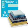 E-Cloth Home Cleaning Set, Premium Microfiber Cleaning Cloth, Household Cleaning Tools & Supplies for Dusting, Bathroom, Kitchen & Cars, Washable & Reusable, 100 Wash Guarantee, 8 Piece Set