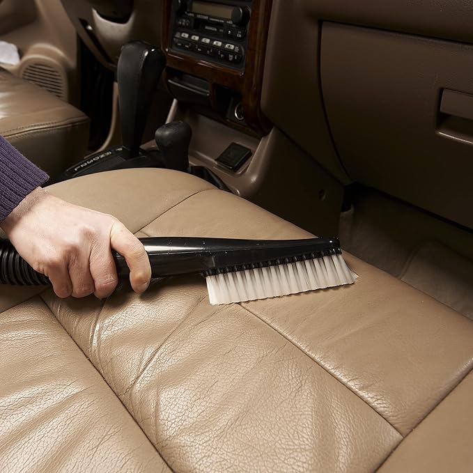 Shop-Vac 9018033 1.25 Inch Diameter Soft Auto Brush, Black Nylon Bristles, Ideal for Cleaning Vehicle Interiors, Dashboards, and Upholstery