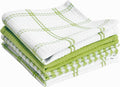 T-Fal Premium Waffle Dish Cloths: Highly Absorbent, Super Soft Long Lasting - 100% Cotton, 12"x13" Flat Waffle Dish Towel for Cleaning & Drying Dishes, (4-Pack), Green