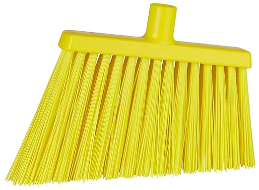 Vikan 29146 Broom,Angle Cut,Stiff,11",PP/PET,Yellow
