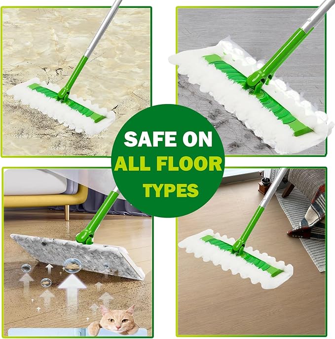 Heavy Duty Dry Sweeping Cloth Refills for Swiffer Sweeper Mop, Sweeper Pet Dry Pad Refills to Clean Dust, Pet Hair, Dirt, Floor Duster Mop Pads, 30 Count