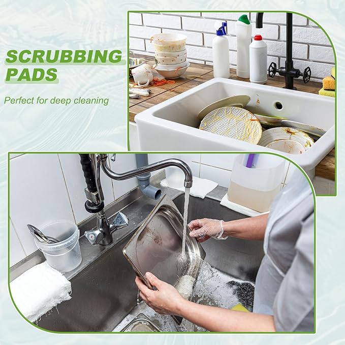 Power Scrub Pads, Scrubbing Pads 320 Grits Scouring Discs - Fitting for (Home Kitchen Cleaning - Drill Attachment - Scrubber Replacement) 20 Pcs & 2 Inch & Red
