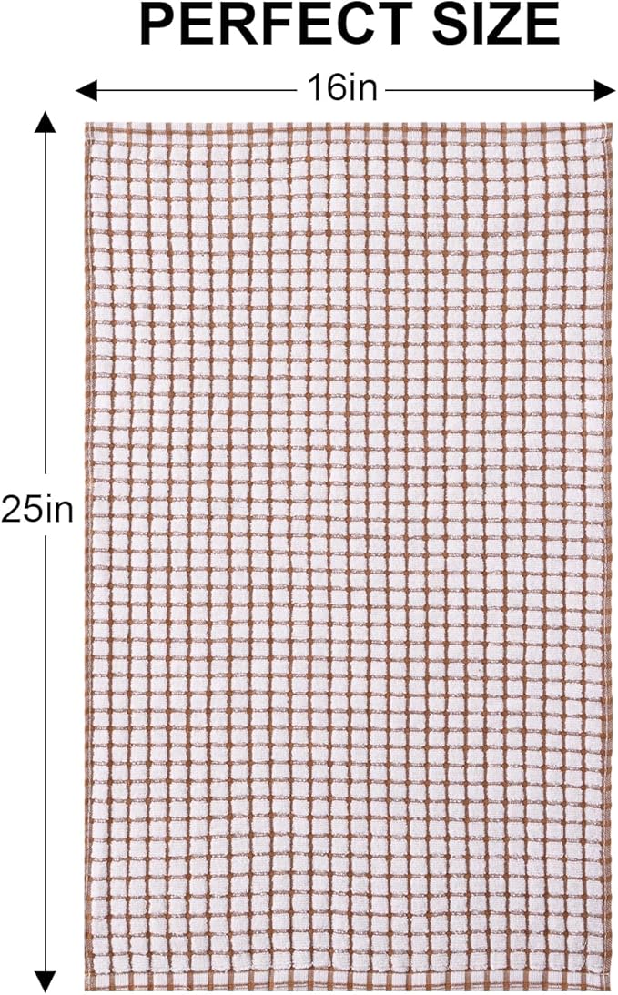 Kitinjoy Cotton 24 Pack Terry Kitchen Towels, 16 x 25 Inches Super Soft and Absorbent Dish Towels, Quick Drying Hand Towels for Kitchen Drying, Mix Colour
