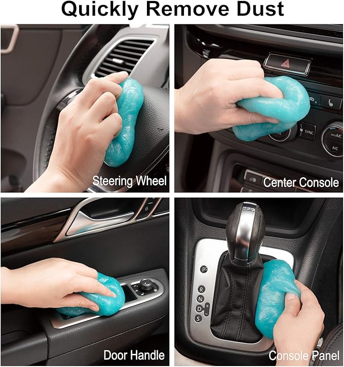 TICARVE 2Pack Cleaning Gel for Car Cleaning Putty Car Slime for Cleaning Car Detailing Putty Detail Tools Car Interior Cleaner Automotive Car Cleaning Kits Keyboard Cleaner Blue Purple (320g/11.2oz)