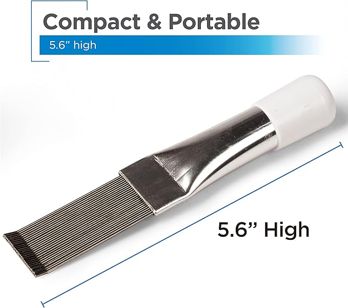 AnyAir Fin Comb, Steel Brush for Air Conditioner, Cooler or Radiator, Heavy Duty AC Fin Comb, Silver