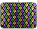Mardi Gras Dish Drying Mat for Kitchen Gold Purple Green Buffalo Plaid Microfiber Drying Mats Absorbent Reversible Dish Pad Large Dish Draining Mat 18x24 inch