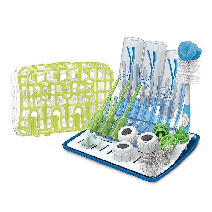 Dr. Brown's Universal Baby Bottle Drying Rack with Dishwasher Basket