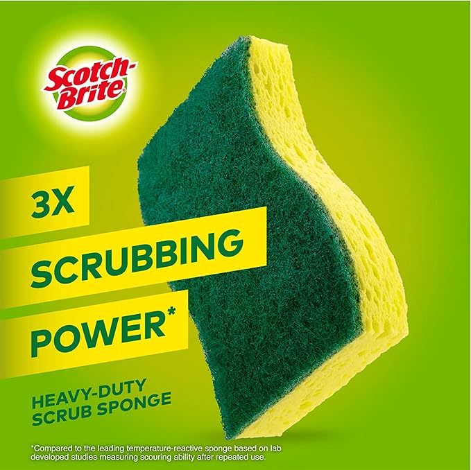 3M Heavy-Duty Kitchen Scrub Sponge, No Size