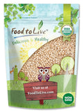 Food to Live Organic Italian White Whole Grain Sorghum, 1.5 Pounds — Non-GMO White Groats. Raw Milo Seeds. Vegan, Bulk Broom-corn. Durra is Great for Making Flour and Popped Jowar Dhani