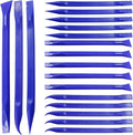 18Pcs Carbon Fiber Scraper Cleaning Tool Non-Scratch Plastic Multi-Purpose Stiff Scraper Pen-Shaped Scraper Tool for Paint, Stickers Label, Food, Tight Spaces, Crevices, Kitchen (Blue)