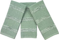 Sage Green Kitchen Dish Towels: 100% Cotton Cloth Soft Cleaning Drying Absorbent Textured Terry Loop, Set of 3 28" x 18" Multipurpose for Everyday Use