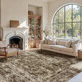 4x6 Area Rugs for Living Room, Bedroom, Brown Rugs, Small Washable Non Slip Entry Rug, Vintage Boho Soft Indoor Rug for Nursery, Bathroom, Office