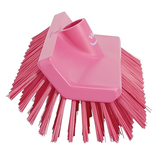 Vikan 70471 Brush,High-Low,Medium,10",PP/PBT,Pink
