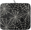 Halloween Dish Drying Mat for Kitchen Counter 16x18 Spider Web Black Holiday Scary Theme Absorbent Reversible Microfiber Drying Mats Kitchen Countertop Protector Dishes Drainer Pad