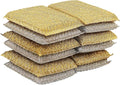 Gold and Silver Kitchen Sponge Scrubber, Heavy Duty Metallic Sink, Pot, Dish Washing Scrubber Non-Scratch, Non-Metal, Kosher Sponge, Pack of 12 (Superio)