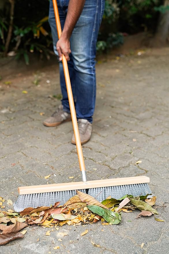 24" Grey Flagged Push Broom