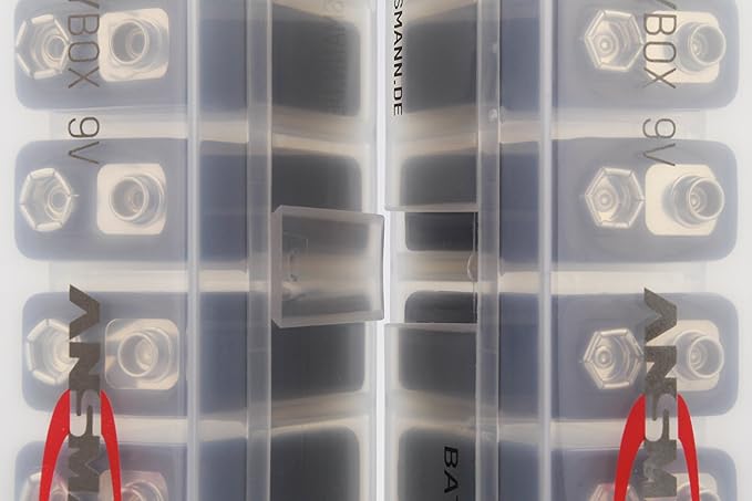 ANSMANN Battery Case for 6x 9V Rechargeable Batteries - Batterybox Storage Case for Transport & Protection (1-Pack)