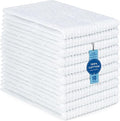 DecorRack 10 Pack 100% Cotton Cleaning Dish Towels for Kitchen, 16 x 19 inch, Ultra Absorbent Bar Mops, Heavy Duty, Quick Dry, Machine Washable Multi-Purpose Cleaning Cloths, White (10 Pack)