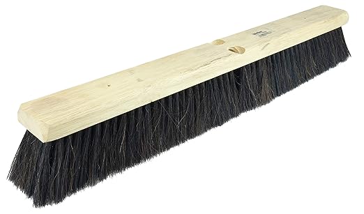 Weiler 70068 24" Medium Sweep Floor Brush, Horsehair & Polystyrene Border w/Black Polypropylene