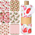 36 Pack Reusable Cleaning Cloths Washable Cotton Kitchen Dish Towels for Home Party Supplies Bulk, 9.84x11.81in (Strawberry)